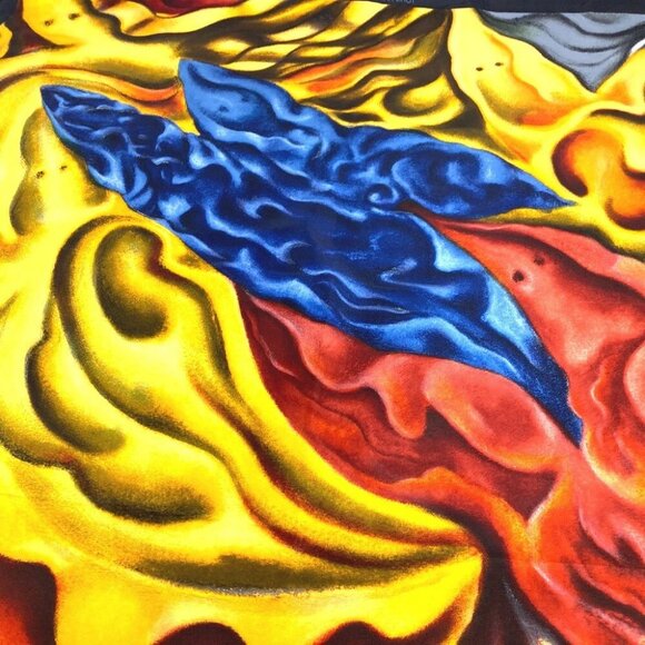 LOUIS VUITTON Sandro Chia Scarf silk Black/Multicolore - Picture 9 of 14